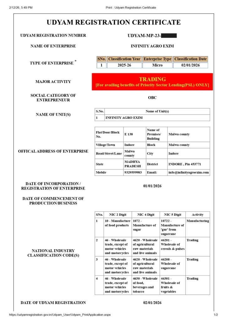 msme udyam certificate page 0001